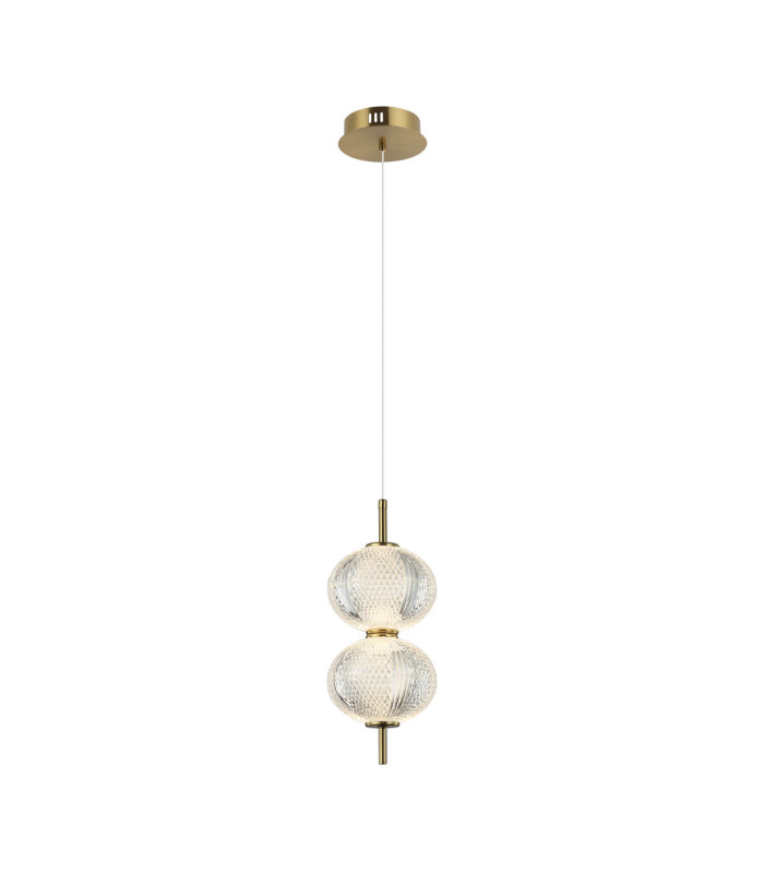 Lazie Slim Pendant Ceiling Light Brass 3000K Warm White 2xLED-1