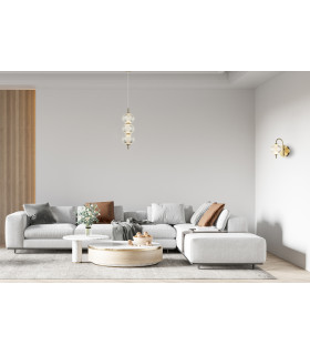 Lazie Slim Pendant Ceiling Light Brass 3000K Warm White 3xLED-5