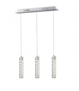 Ceiling Pendant 3 Drop LED 4000K 3 X 3W Polished Chrome, Crystal - 1