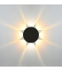Macba 16cm Outdoor Flush Wall Lamp Black 3000K Warm White IP54-1