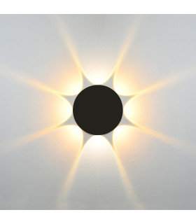 Macba 16cm Outdoor Flush Wall Lamp Black 3000K Warm White IP54-1
