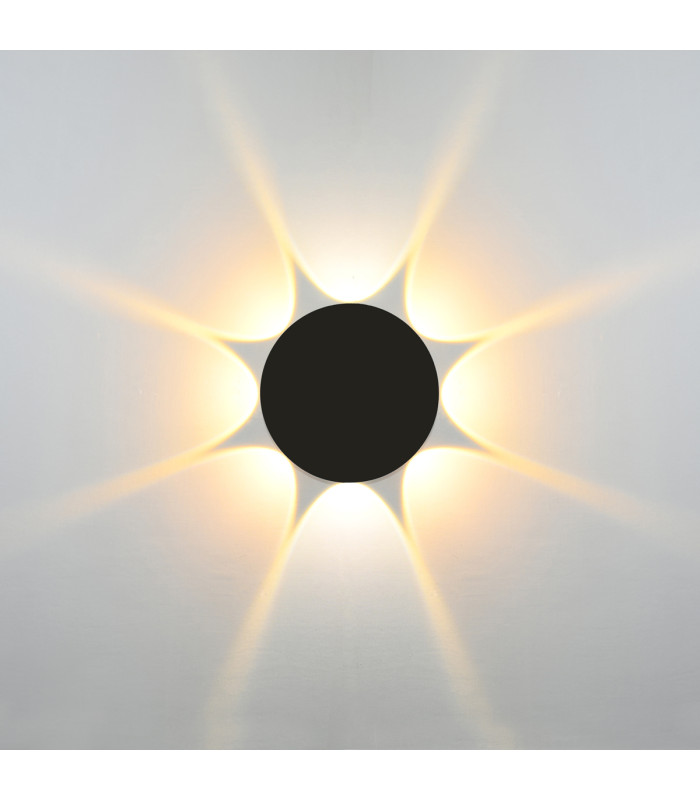 Macba 16cm Outdoor Flush Wall Lamp Black 3000K Warm White IP54-1