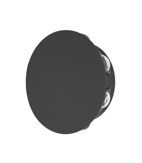Macba 16cm Outdoor Flush Wall Lamp Black 4000K Neutral White IP54-2