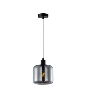 Maluna Dome Pendant Ceiling Light Black Smoked-1
