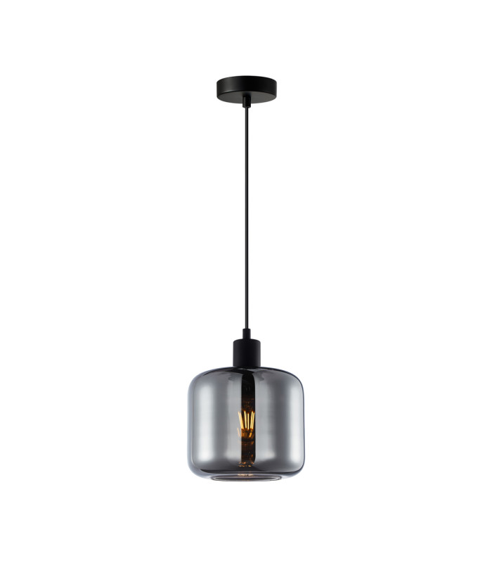Maluna Dome Pendant Ceiling Light Black Smoked-1