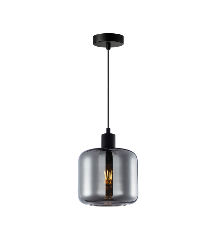 Maluna Dome Pendant Ceiling Light Black Smoked-2