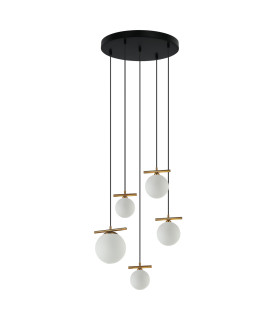 Merseta Cluster Pendant Ceiling Light Antique Bronze 5xE14