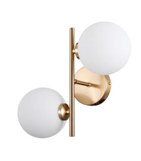Mirellio Globe Wall Lights Honey Brass 2xG9-2