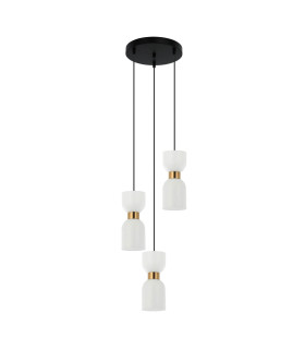Monza Cluster Pendant Ceiling Light Brass 3xE27-1