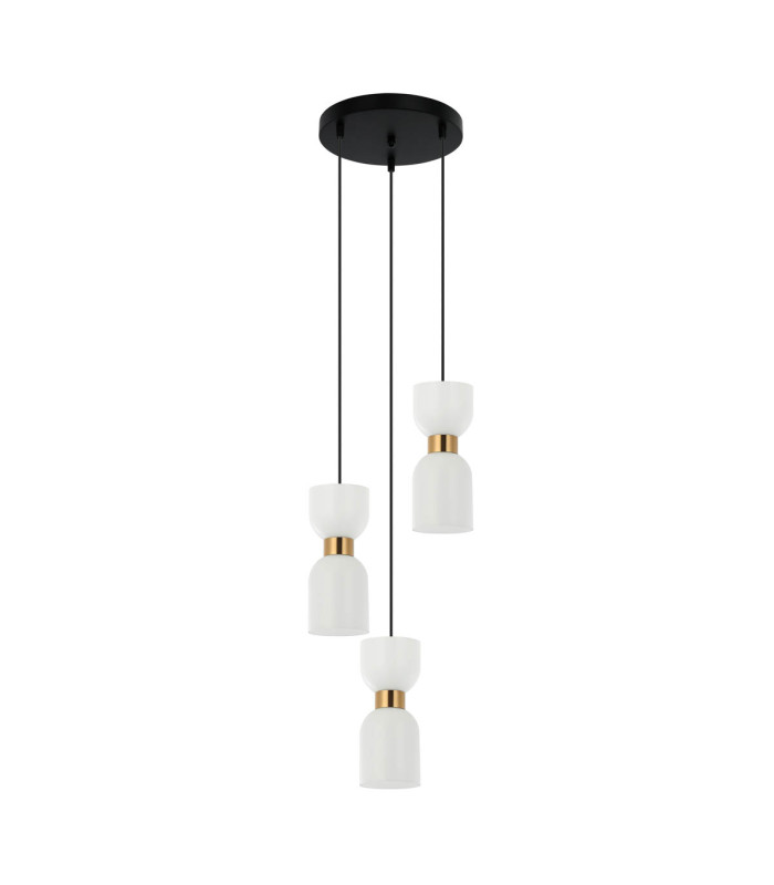 Monza Cluster Pendant Ceiling Light Brass 3xE27-1