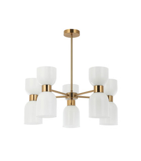 Monza Multi Arm Pendant Ceiling Light Brass 10xE27-1