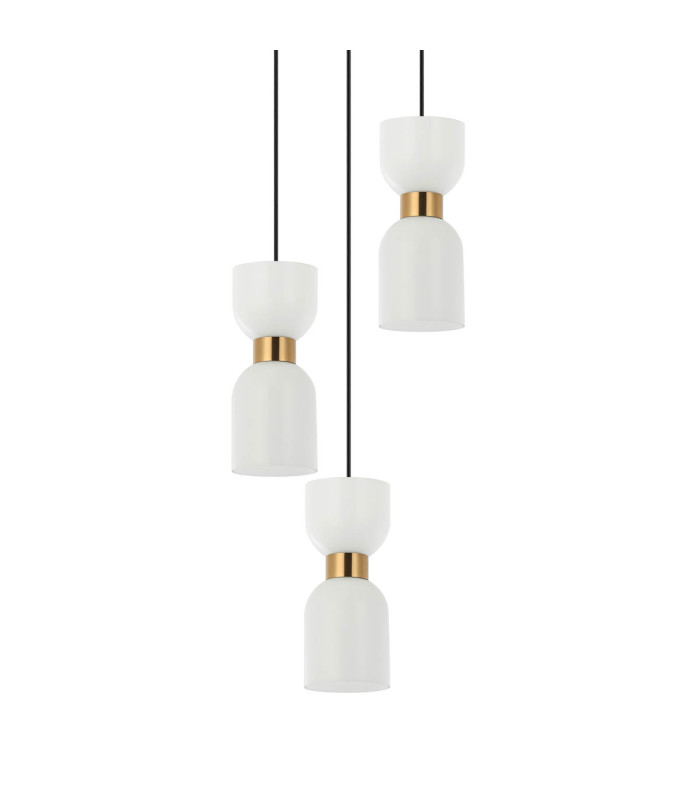 Monza Cluster Pendant Ceiling Light Brass 3xE27-4