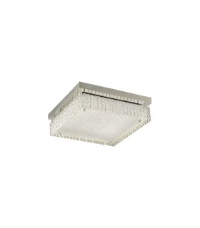 Large Square Flush Ceiling 21W 1800lm LED 4200K Polished Chrome, Crystal - 1
