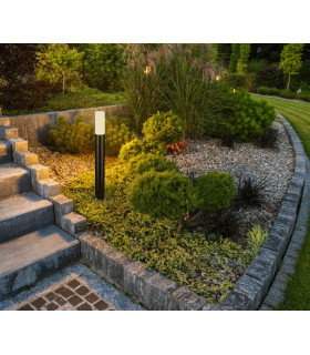 Muggia 8cm Outdoor Bollard Black IP54-5