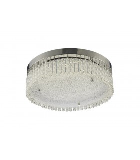 Large Round Flush Ceiling 21W 1900lm LED 4200K Polished Chrome, Crystal - 1