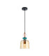 Namos Dome Pendant Ceiling Light Brass with Amber Shade-1