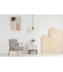 Namos Dome Pendant Ceiling Light Brass with Amber Shade-5