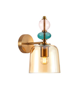 Namos Wall Lamp Brass with Amber Shade-1