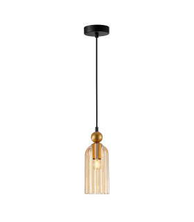 Narisa Slim Pendant Ceiling Light Gold Amber-1