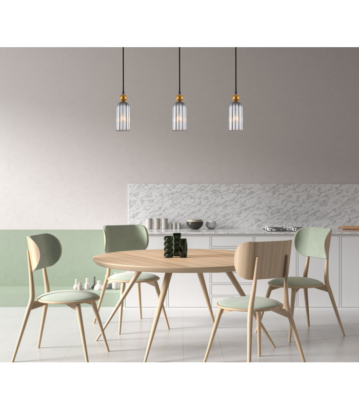 Narisa Slim Pendant Ceiling Light Golden Smoked-5