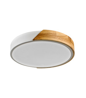 Nastro Decorative Flush Ceiling Light Wood White 3000K Warm White-1