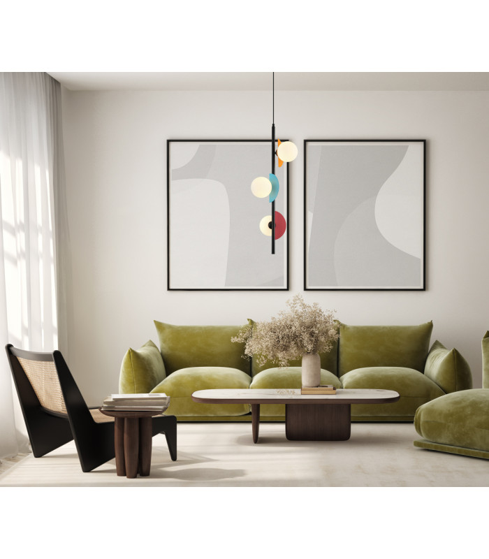 Nauti Pendant Ceiling Light Blue Orange Pink 3xG9-5