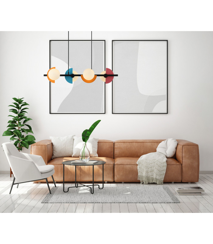 Nauti Bar Pendant Ceiling Light Blue Orange Pink 4xG9-5