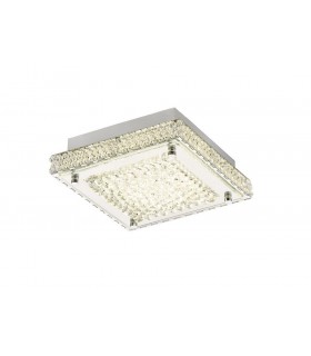 Flush Ceiling 12W 1200lm LED 4000K Stainless Steel, Crystal - 1