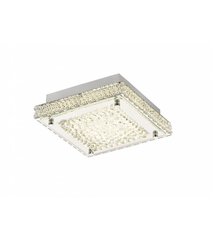 Flush Ceiling 12W 1200lm LED 4000K Stainless Steel, Crystal - 1