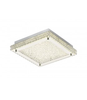 Flush Ceiling 18W 1800lm LED 4000K Stainless Steel, Crystal - 1