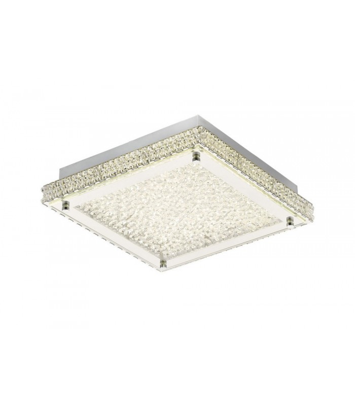 Flush Ceiling 18W 1800lm LED 4000K Stainless Steel, Crystal - 1