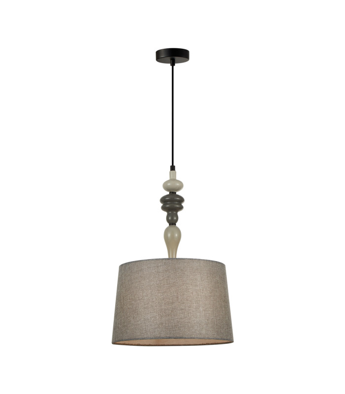 Nerom II 34cm Cylindrical Pendant Ceiling Light Matt Black-1