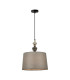 Nerom I 34cm Cylindrical Pendant Ceiling Light Matt Black-1