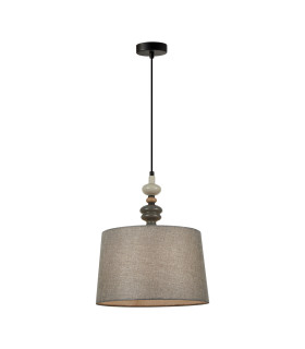 Nerom I 34cm Cylindrical Pendant Ceiling Light Matt Black-1