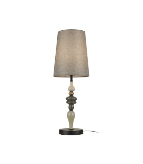 Nerom 22cm Table Lamp with Round Tapered Shade Matt Black-1