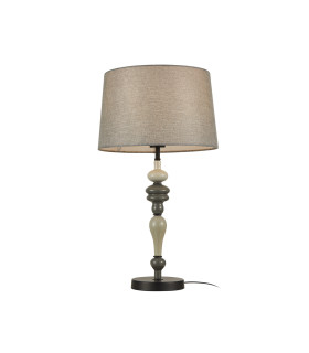 Nerom 34cm Table Lamp with Round Tapered Shade Matt Black-1