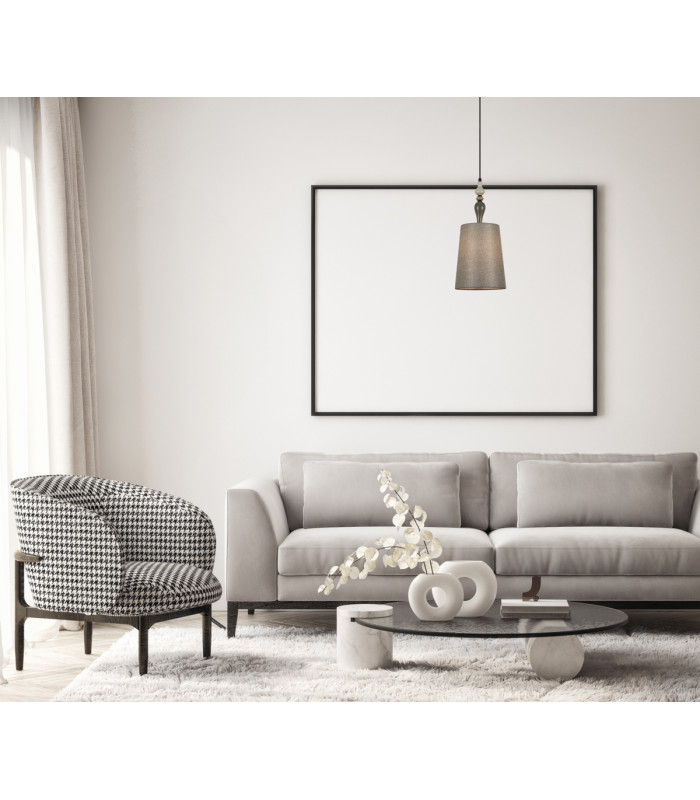 Nerom 22cm Cylindrical Pendant Ceiling Light Matt Black-5