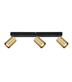 Nesto Ceiling Spotlight Bar Black Brass 3xGU10-1