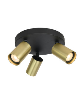 Nesto Ceiling Spotlight Clusters Black Brass 3xGU10-1