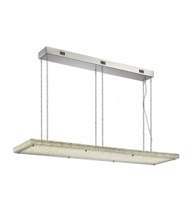Ceiling Pendant 68W 6120lm LED C, W Remote 3000, 6000K Stainless Steel, Crystal - 1