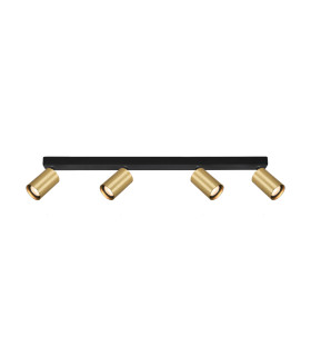 Nesto Ceiling Spotlight Bar Black Brass 4xGU10-1