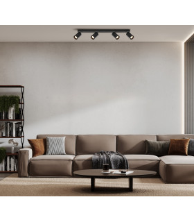 Nesto Ceiling Spotlight Bar Black 4xGU10-5