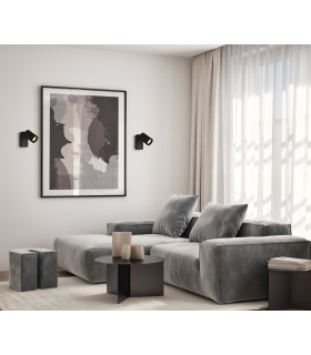 Nesto Wall Single Spotlight Black Sandblasted-5