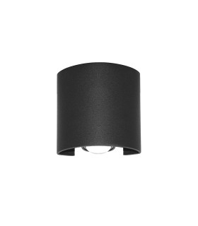 Ortelo Outdoor Up Down Wall Lamp Black 3000K Warm White 2xLED IP54-1
