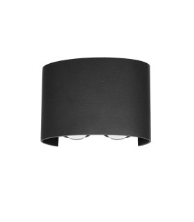 Ortelo Outdoor Up Down Wall Lamp Black 3000K Warm White 4xLED IP54-1