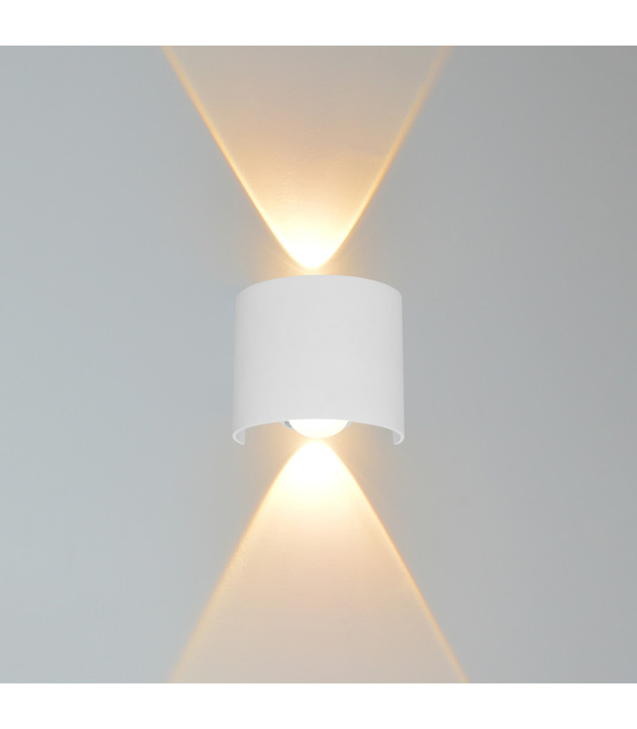 Ortelo Outdoor Up Down Wall Lamp White 3000K Warm White 2xLED IP54-2