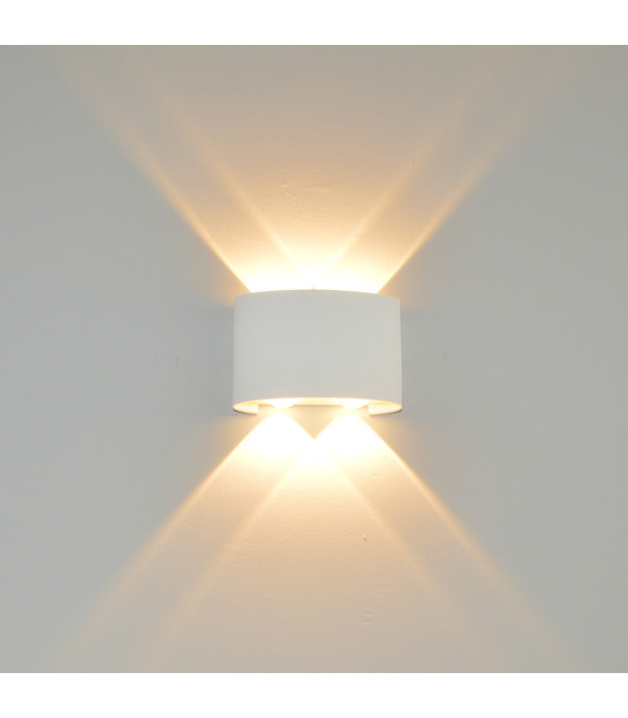 Ortelo Outdoor Up Down Wall Lamp White 3000K Warm White 4xLED IP54-2