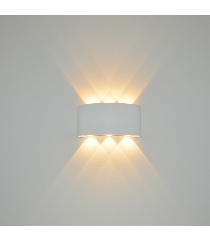 Ortelo Outdoor Up Down Wall Lamp White 3000K Warm White 8xLED IP54-2