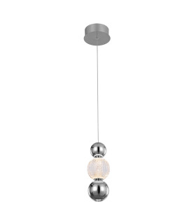 Oter Slim Pendant Ceiling Light Chrome 3000K Warm White 2xLED-1