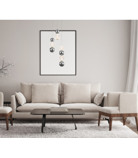 Oter Cluster Pendant Ceiling Light Chrome 3000K Warm White 7xLED-5